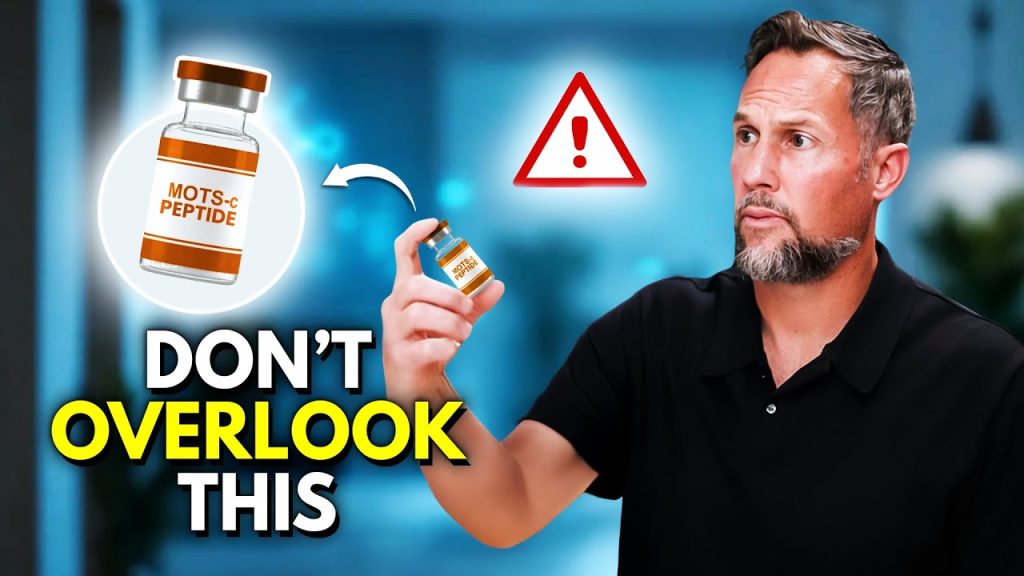 MOTS-c peptide molecular concept and mitochondrial function illustration