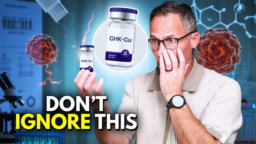 GHK-Cu peptide structure illustrating anti-inflammatory and skin regeneration benefits