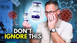 GHK-Cu peptide structure illustrating anti-inflammatory and skin regeneration benefits