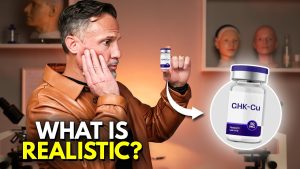 GHK-Cu copper peptide molecular concept improving collagen elastin and skin elasticity